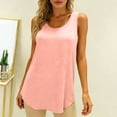 thumbnail image 4 of hoksml Women's Sleeveless Curved Hem Cotton Tank Top Loose Fit Crew Neck Casual Top for Everyday Wear, 4 of 5