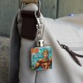 thumbnail image 3 of Aquaman King of the Sea Stainless Steel 1oz Mini Flask Key Chain, 3 of 4
