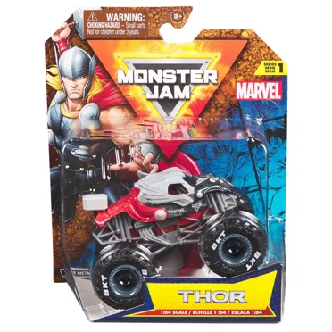 Monster Jam Marvel Thor Series 1 Diecast Monster Truck - 1:64 Scale
