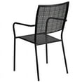 thumbnail image 6 of 2 PACK Square Back Gold Metal Outdoor Patio Stackable Dining Chair For Commercial or Residential Use, 6 of 8