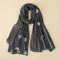 thumbnail image 2 of Foulard en Lin Femme Coton Longue Brodée Mode Unie et Fine, 2 of 5