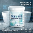 thumbnail image 6 of Premium Tile & Tub Refinishing Paint Kit, Quick-Dry Tub Paint Low Odor for Bathroom, Tub and Tile Refinishing Kit with Tools, Easy to Use (Black,300g), 6 of 7