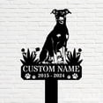 thumbnail image 5 of Handmadetneonsign German Pinscher Memorial Metal With Stake, Animal Metal Name Sign Stake, Pinscher Metal Stake Decor 45646, 5 of 5