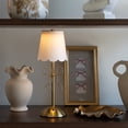 thumbnail image 6 of Home Decor Collection Sterling & Noble Home  Tabletop LED Touch Lamp with Scalloped White Fabric Shade and Gold Metal Bow Accent, 6 of 15