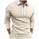 thumbnail image 1 of pstuiky camisa de manga larga para hombre, Camisas casuales para hombre, con botones sólidos, cuello vuelto, manga larga y bolsillo. tops de invierno para hombre s, 1 of 5