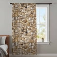 thumbnail image 3 of Brown Beige Stones Sheer Curtains 108" Extra Long, Farmhouse Stones Modern Art Light Filering Curtains, Privacy Drapes Simi Floor to Veiling Curtain for Living Room Bedroom Large Window Treatment, 3 of 9