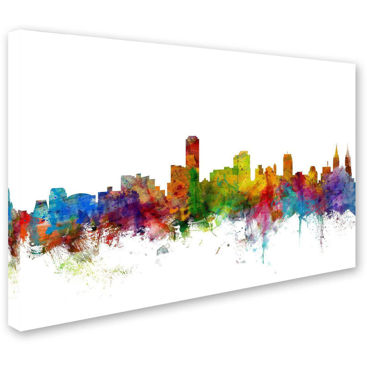 Trademark Fine Art "Adelaide Australia Skyline" Canvas Art by Michael Tompsett