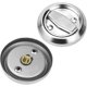 thumbnail image 3 of Recessed Door Handle Round Flush Pull Handle Cabinet Door Latch Handle Drawer Knobs Stainless Steel Cup Ring Finger Pull With Square Door Lock(2pcs, 3 of 4