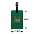 thumbnail image 5 of I Love My Irish Husband Rectangle Leather Luggage Card Suitcase Carry-On ID Tag, 5 of 7