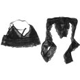 thumbnail image 2 of Conjunto de lencería con sujetador negro sujetador de lencería de encaje transparente pantalones cortos moda romántica para mujer para la noche ANGGREK Otros, 2 of 8