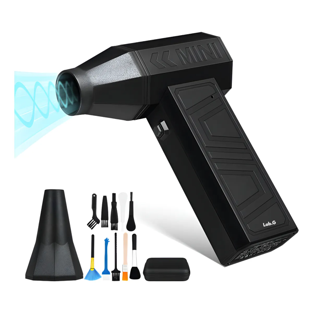 Kits Inalámbricos De Limpieza De Aire Comprimido Pórtatil Soplador Lab.G, Negro