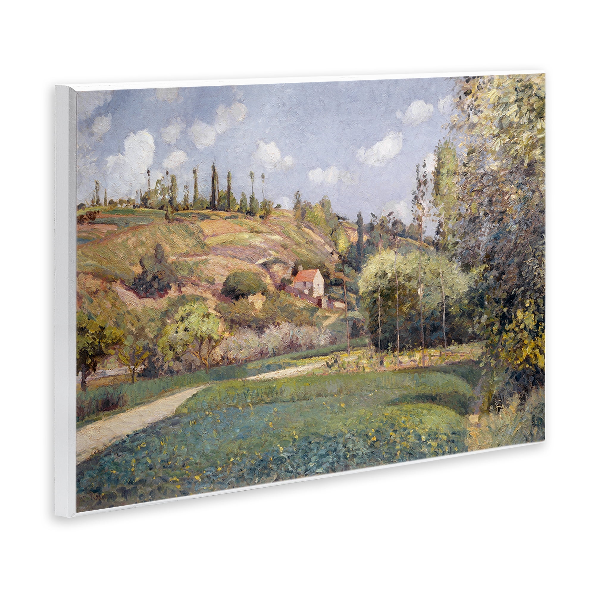 Stupell Industries Rolling Green Hillside Landscape & Nature Painting Unframed Art Print Wall Art, 19 x 13