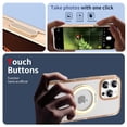 thumbnail image 4 of Decase Shockproof Clear Case with 360° Ring Stand Magnetic for iPhone 16 Pro Max,Anti-Fingerprint,Military Drop Protection,Compatible with Mag-Safe,Soft Edge Translucent Slim Phone Case,Gold, 4 of 10