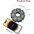 thumbnail image 5 of NeoMart Large Pill Organizer 7 Day, Pretty Weekly Pill Box Case, Cute Girly Medicine Dispenser Container for Vitamin, Gummy, Medication, Supplement (Black), 5 of 12