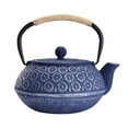 thumbnail image 4 of Tetera de hierro fundido, tetera de 1L, regalo de cumpleaños con Infusor de té de hojas sueltas, forro esmaltado para cocina, Cocina de Inducción de, 4 of 8