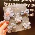 thumbnail image 1 of Baby Girls' Hair Clips Tiny 5PCS of Set Hair Pins Duckbill Barrette Children Hair Accessoires Jacquard Hairgrip for Girls, 1 of 2