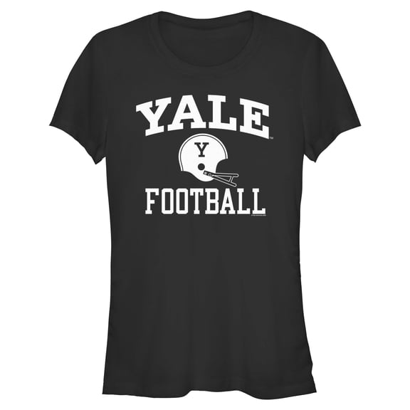 Juniors Yale University Football Helmet Logo T Shirt