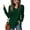 Green, variant on Qaspx Sweatshirts for Women Lightweight V Neck Long Sleeve Shirts Casual Loose Ribbed Tops
