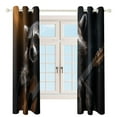 thumbnail image 3 of Blackout Curtains for Bedroom Raccoon Playing Guitar Full Room Darkening Grommet Curtains for Living Room,Thermal Insulated Ombre Drapes, 3 of 7