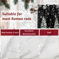 thumbnail image 7 of Christmas Truck Snowman Valances for Windows, 42 x 18in, Xmas Tree Snowflakes Animal Black Rod Pocket Kitchen Valance Curtain Light Filtering Window Treatments for Living Room Bedroom, 1 Panel, 7 of 7