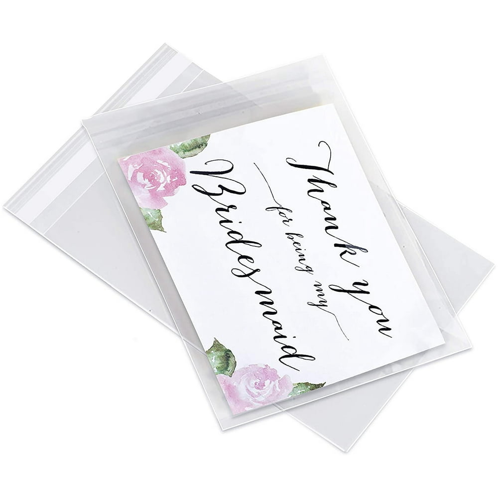 4 X 6 (200 Pack) Clear Resealable Cellophane Cello Bags - Fits 4X6