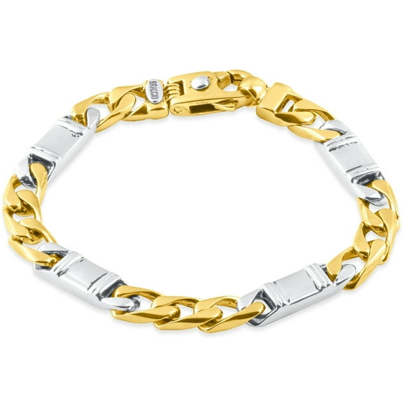 Pompeii Men's Figaro Link 14k Gold (52gram) or Platinum (85gram) 8mm Bracelet 8.5" (,)