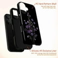 thumbnail image 4 of Elegant Purple Wildflowers iPhone Case – Minimalist Floral Design on Black, Slim Protective Cover for iPhone 16 15 14 13 12 11 Pro Max Mini Plus, 4 of 6