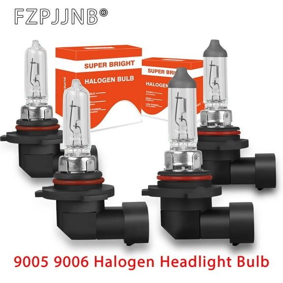 FZPJJNB For Nissan Titan 2004-2015 Halogen Headlight Bulbs,9005 9006,High/Low Beam Kit,Pack of 4