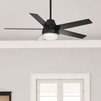 Restored Hunter Fan 52 inch Contemporary Matte Black Indoor Ceiling Fan with Light Kit and Remote Control (Refurbished)