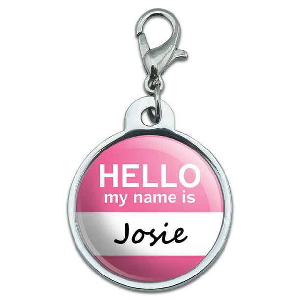 Josie Hello My Name Is Small Metal ID Pet Dog Tag Josie Hello My Name Is Small Metal ID Pet Dog Tag