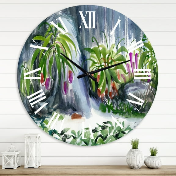 Designart 1 in Quartz Farmhouse Wall Clock
