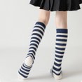 thumbnail image 4 of HUANBAI Kids Girls Knee High Socks Cotton Cute Sport School Fashion Stripe Sock 6-8 Years, 4 of 4