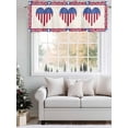 thumbnail image 5 of Valances for Windows Independence Day Rod Pocket Cafe Window Treatments Valance Curtains for Kitchen Bathroom Laundry Basement Windows 60"x18", 5 of 9