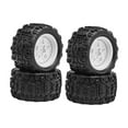 thumbnail image 3 of 4 Pieces RC Wheels and Tires Set Replacement Parts Hubs RC Wheel Rims 2.85 Inch Diameter for 1:18 Scale RC Cars, 3 of 9