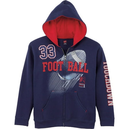 Hanes Boys' EcoSmart Graphic Fleece Full Zip Hoodie