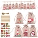 thumbnail image 1 of Bolsa de calendario de adviento de navidad, bolso de lino con cordón para colgar en la pared, con Clips, letrero de madera, cuenta regresiva de navidad, 24 unidades, 2022, 1 of 4