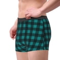 thumbnail image 2 of Naloa Teal On Black Plaid Mens Underwear - Boxers for Men, Mens Boxer Briefs, Classic Briefs for Men-Large, 2 of 5