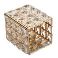 thumbnail image 4 of Caja de almacenamiento de cristal de estilo europeo, joyero de cristal, organizador cuadrado para pendientes, anillos, regalos, decoración del hogar, color dorado., 4 of 14