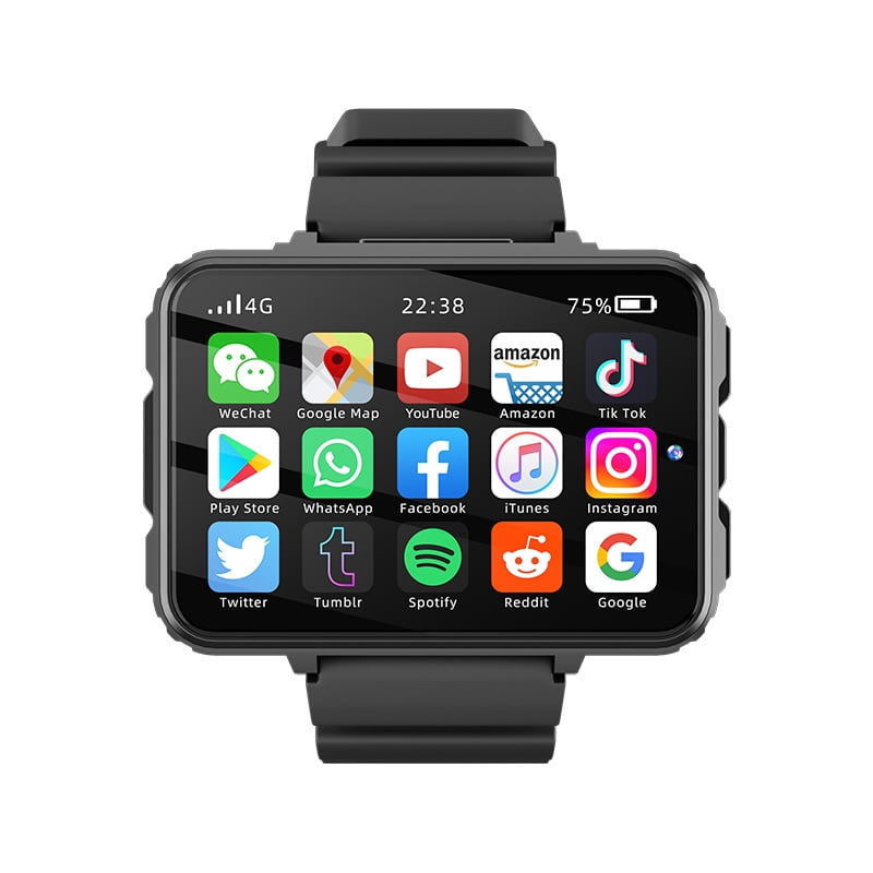 Rainbuvvy VP999 Smart Watch Men's 2.4 Inch Android 10.7 4GB RAM 64GB ROM 1500mAh smartwatch phone with Face ID, dual cameras, Bluetooth, GPS WIFI to Play Games Video Calls