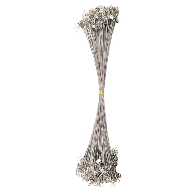 Greeniant Alambre de línea de pesca anti-mordedura de 20 piezas con cable de conexión de pesca de núcleo giratorio Type11 NO11