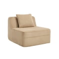 thumbnail image 2 of Newest Boneless Armless Sofa, Camel Corduroy Cloud Couch with Pillow, No Assembly Needed, Plush, 2 of 7