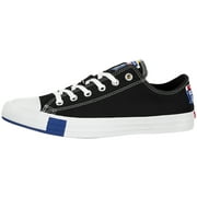 Converse Adult Chuck Taylor All Star Ox Shoes Logo Play Black/Rush Blue 166738F Men Size 8/Women Size 10