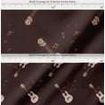 thumbnail image 2 of Soimoi Cotton Cambric Fabric Notes & Guitar Musical Instrument Printed Fabric 1 Yard 56 Inch Wide, 2 of 7