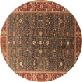 thumbnail image 1 of Ahgly Company Indoor Round Oriental Brown Industrial Area Rugs, 8' Round, 1 of 4