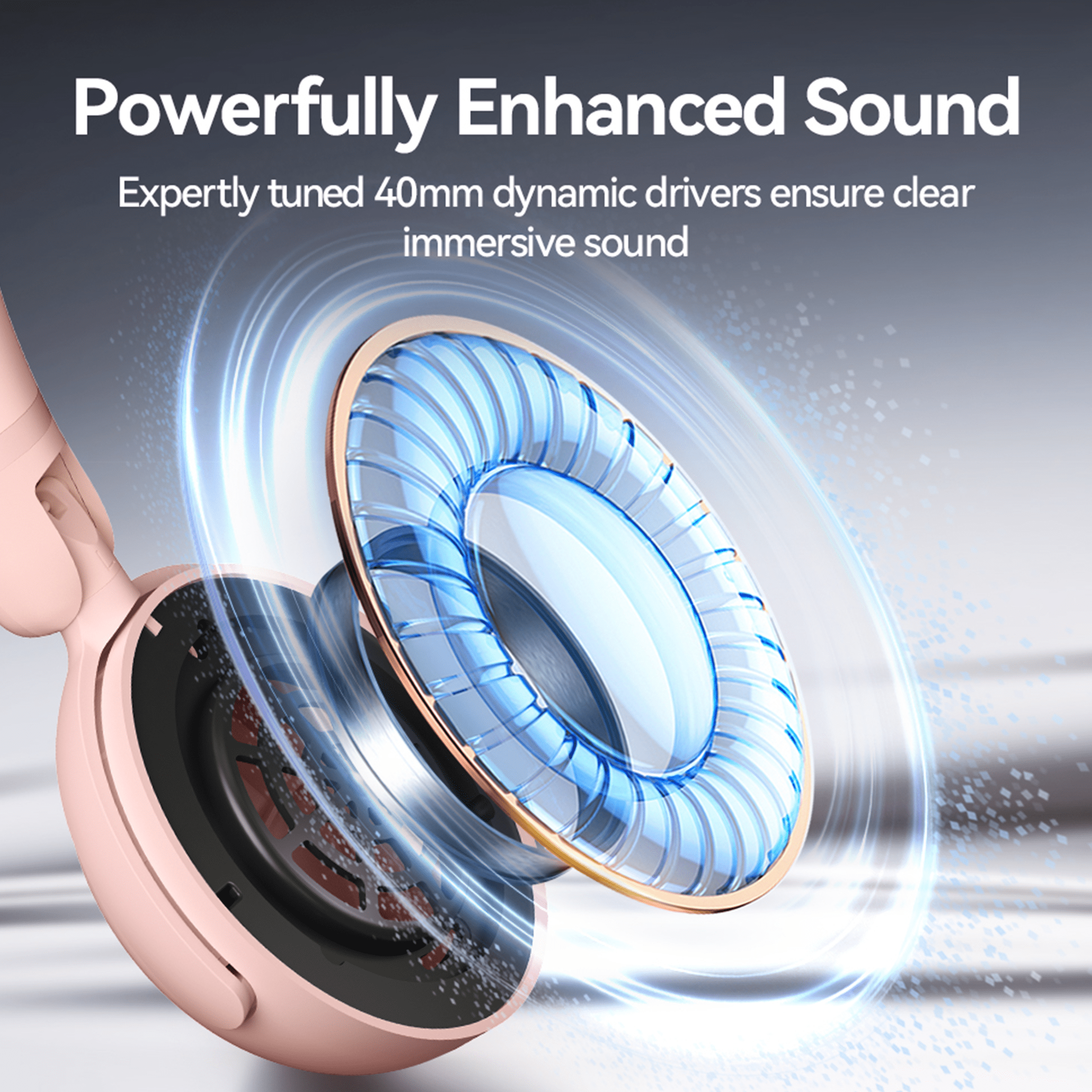 1MORE Sonoflow Mini HQ20 Noise Cancelling Bluetooth over-Ear Headphones, Pink