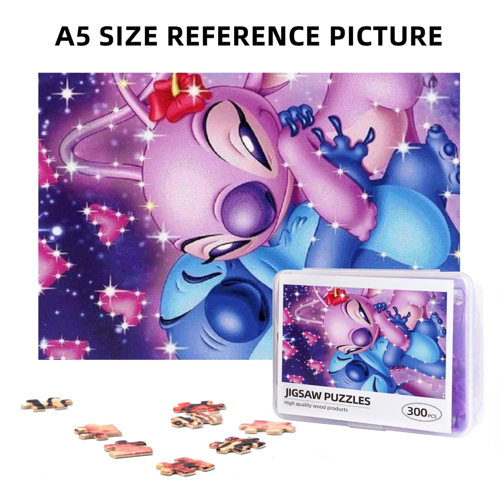 Stitch Jigsaw Puzzle With Name 30pcs 7.5x9.5in 