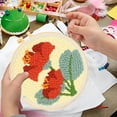 thumbnail image 5 of Yannianjz under $5 Yarn Poke Embroidery Kit, Coarse Yarn Punch Needle Kit, DIY Embroidery Flower Series, Poke Art Craft Material Package, Beginner Embroidery Supplies, Handmade Tapestry Kit, 5 of 6