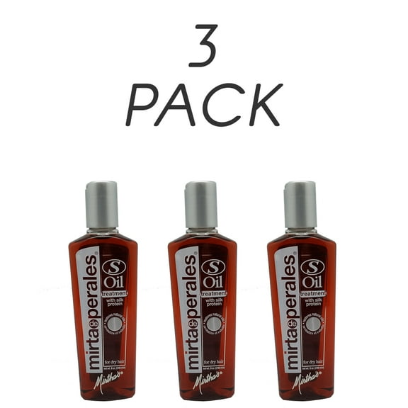 Mirta De Perales "S" Oil Treatment Shampoo. With Silk Protein. Professional Use. Deep Hydration for Dry Hair. 8 oz. Pack of 3