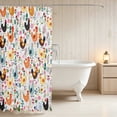 thumbnail image 3 of Erosebridal Chicken Shower Curtain 72Wx72L for Girls, Wildflower Garden Waterproof Bathroom Curtain, 3 of 5