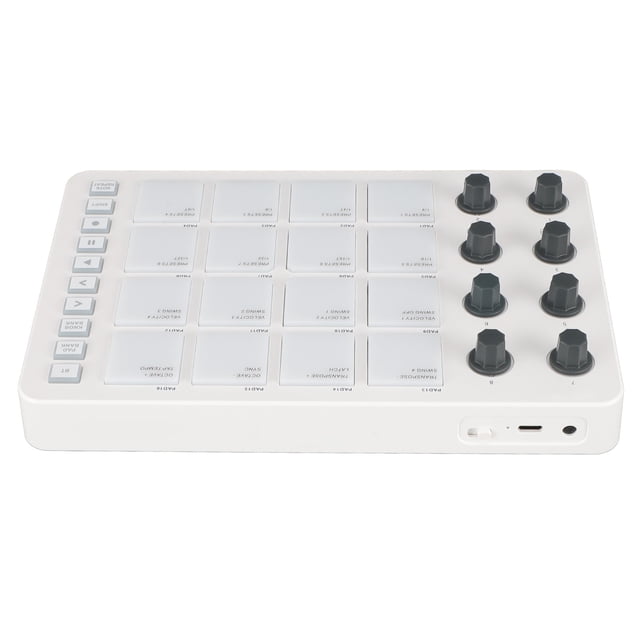 Controlador USB MIDI Pad, 16 Almohadillas Retroiluminadas RGB Portátil SMC PAD Controlador MIDI Bluetooth Recargable De Baja Latencia Estable Para OS X Para Principiantes
